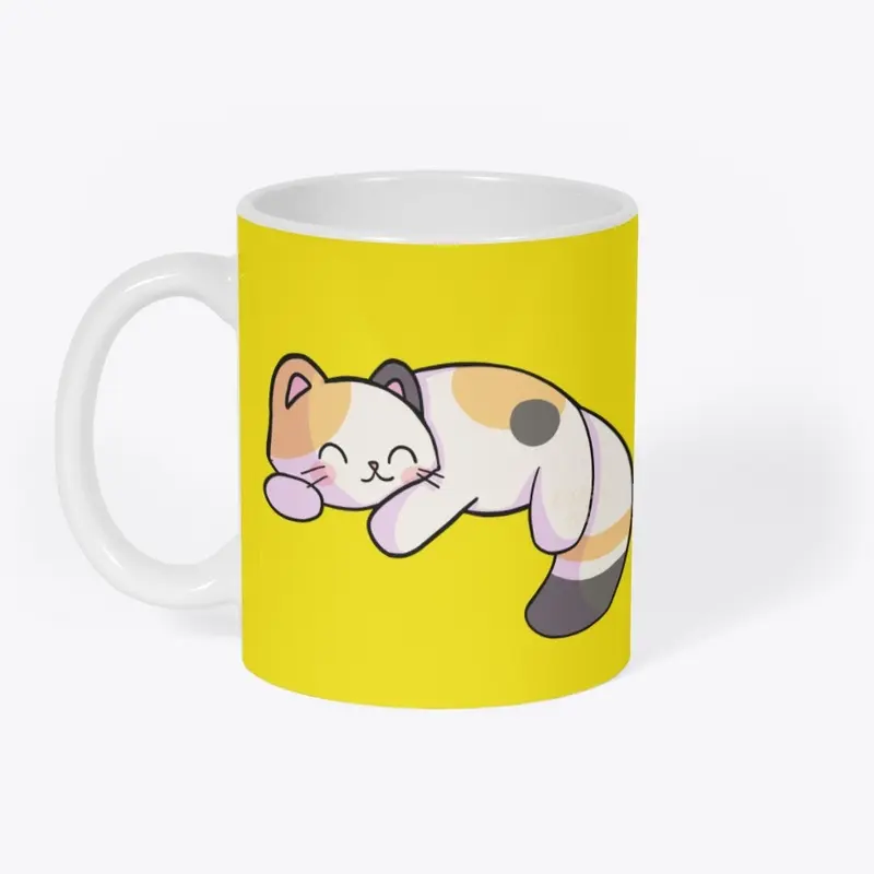 Calico Cat Sleeping 