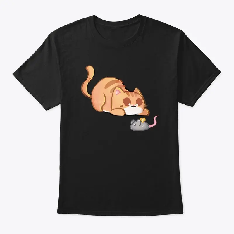 Orange Tabby Cat Playing With Mouse